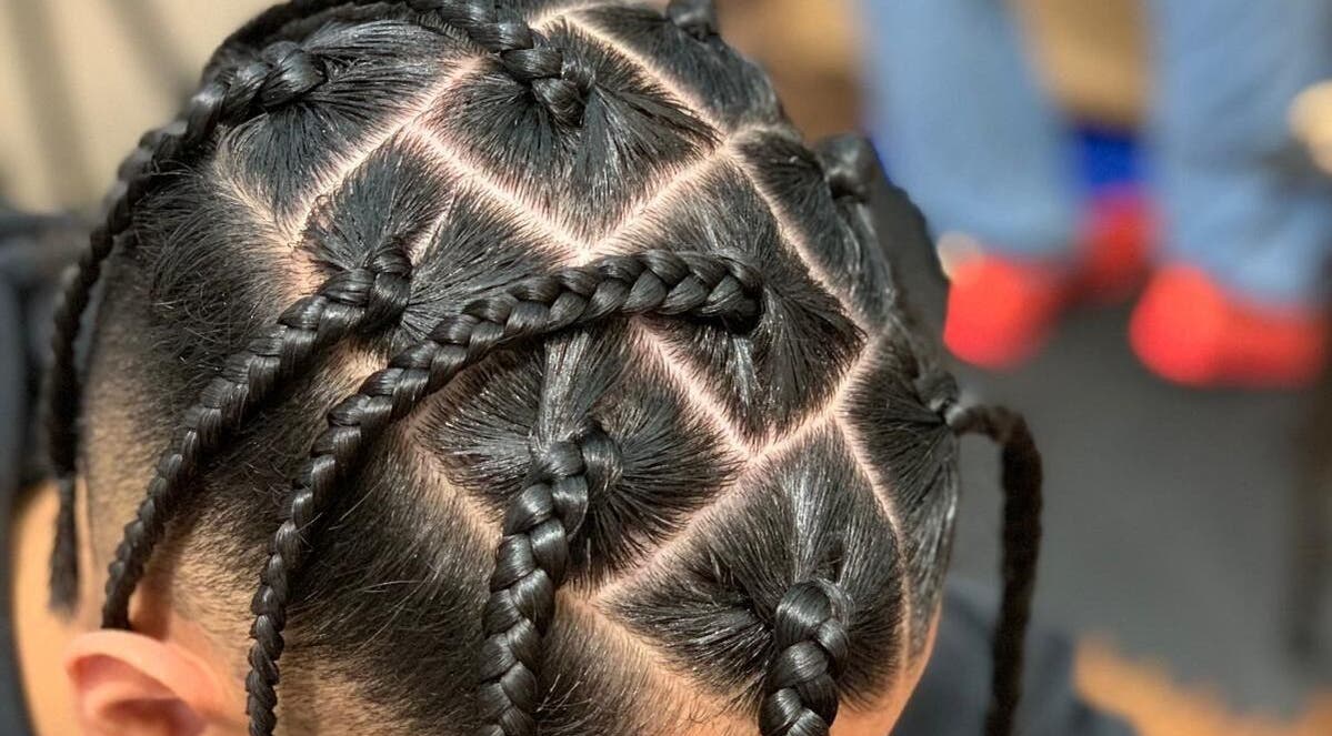 Detailed braid pattern at S Braid Bar - Westfield Liverpool in Liverpool, New South Wales, AU.