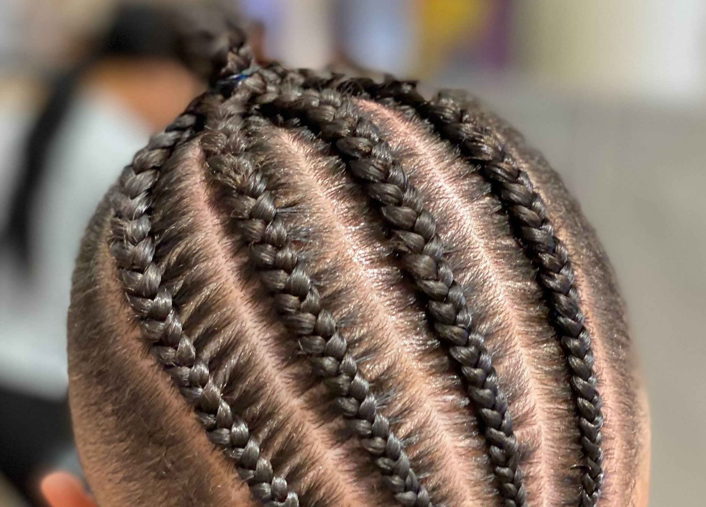 Close-up of intricate braids at Sydney Braid Bar - Rouse Hill, Rouse Hill, New South Wales, AU.
