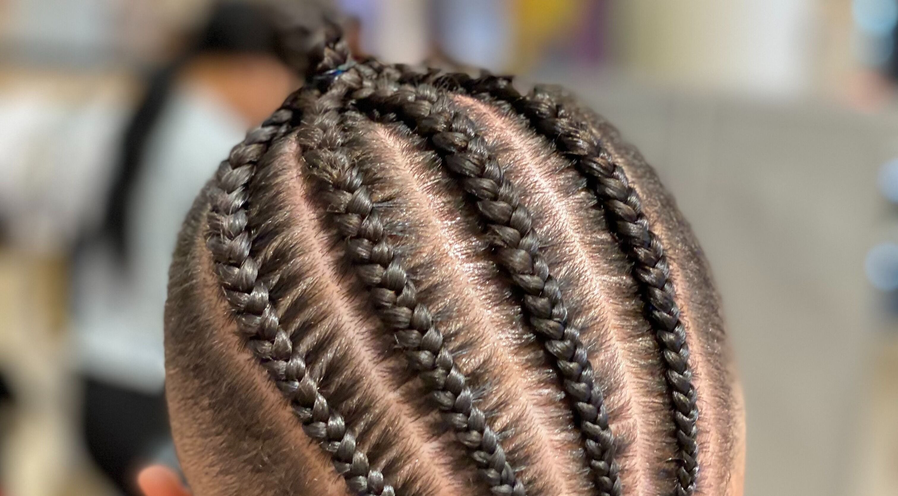 Close-up of intricate braids at Sydney Braid Bar - Rouse Hill, Rouse Hill, New South Wales, AU.