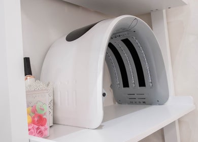 Modern gel nail dryer at Beauty By Shereece, London, England, GB, for top-quality manicures.
