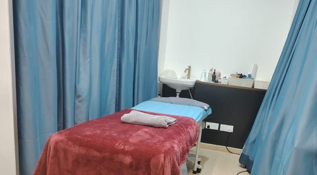 Relaxing treatment room at Laser Light Skin Centre (Seberang Perai), Seberang Perai, Pulau Pinang, MY.