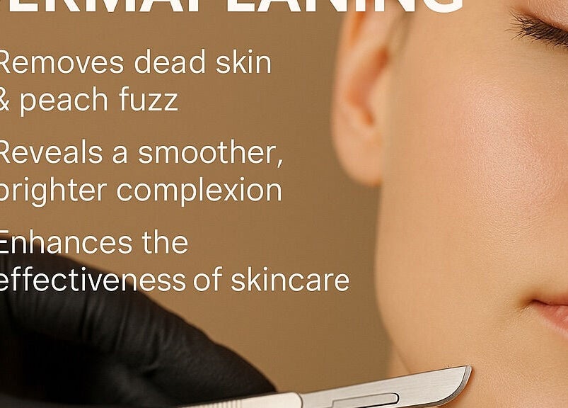 Close-up of dermaplaning at 771 Beaute’ Bar in Buxton, Maine, US, enhancing skin smoothness.