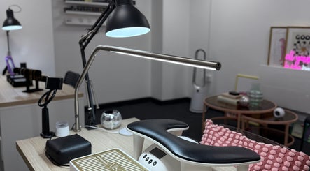 Modern nail workstation at Just Gelled Nails & Education, Halesowen, England, GB. Sleek design for premium care.