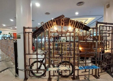 Unique industrial decor at Rich & Ridge Hair Gallery, Singapore, SG showcasing rustic design elements.