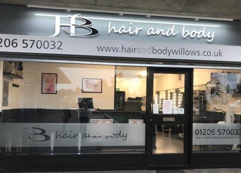 Front view of Hair and Body salon in Colchester, England, GB.