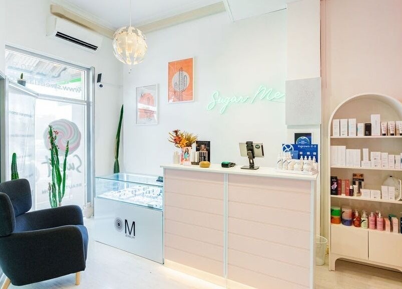 Inviting reception area of Sweet Lab Applecross in Applecross, Western Australia, AU with modern decor.