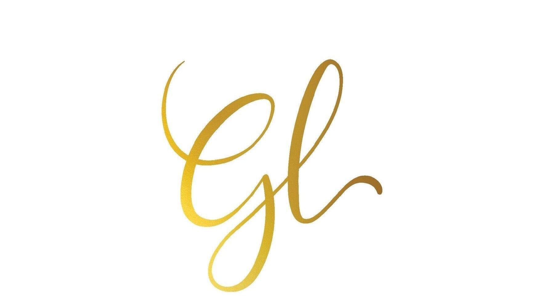 Stylish golden logo of G L Aesthetics in Tynemouth, England, GB, symbolizing luxury in beauty and wellness.