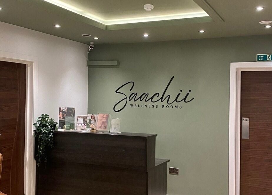 Elegant reception area at Brow Studio London in London, England, GB, showcasing a modern design.