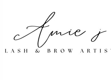 Amie J - Lash & Brow artist logo in Melbourne, Victoria, AU.