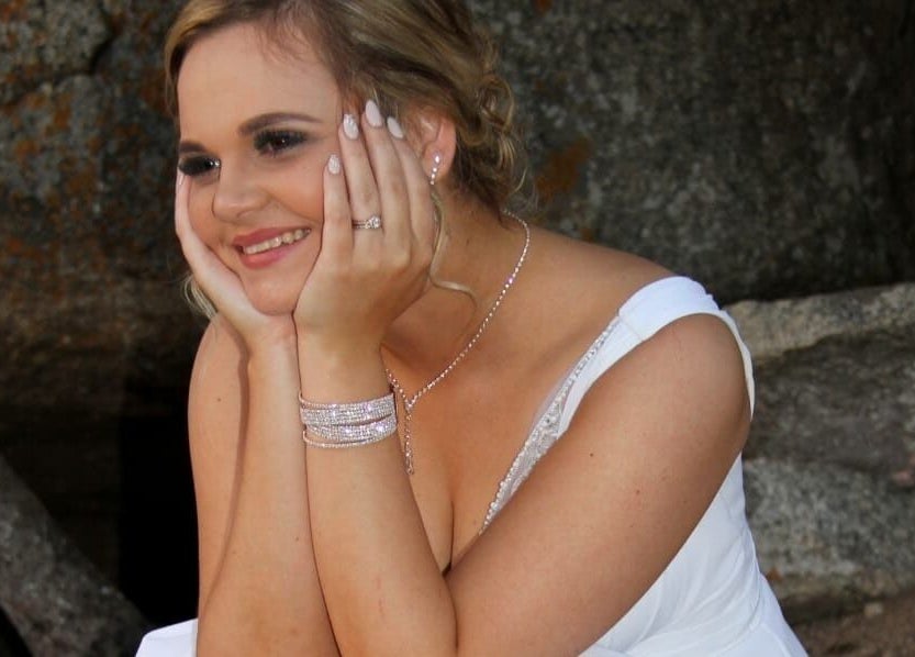 Joyful bride in elegant dress at Go Brown Mpumpalanga - Nelspruit, Mbombela, Mpumalanga, ZA.