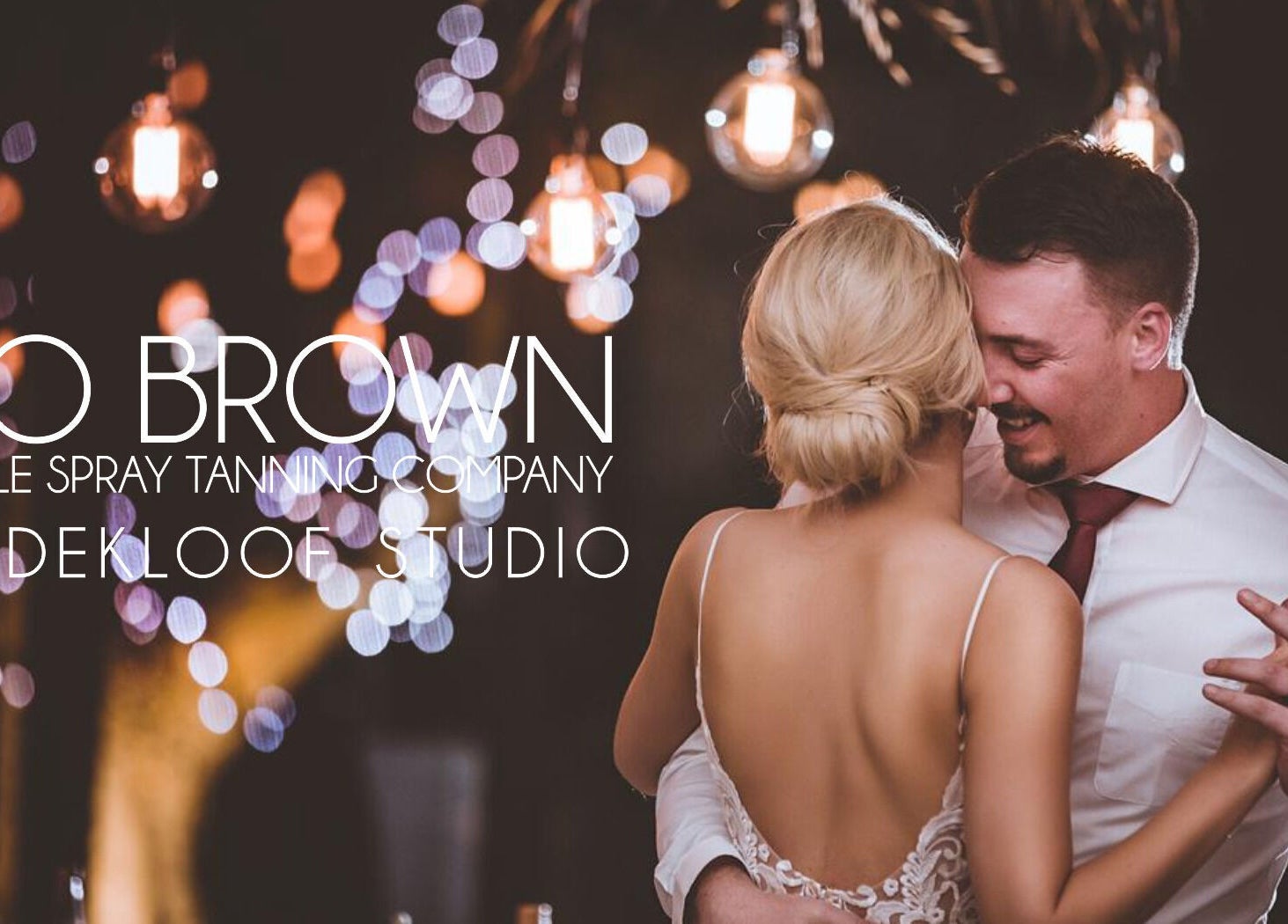Couple dancing under lights at Go Brown Vredekloof Studio, Brackenfell, Western Cape, ZA.