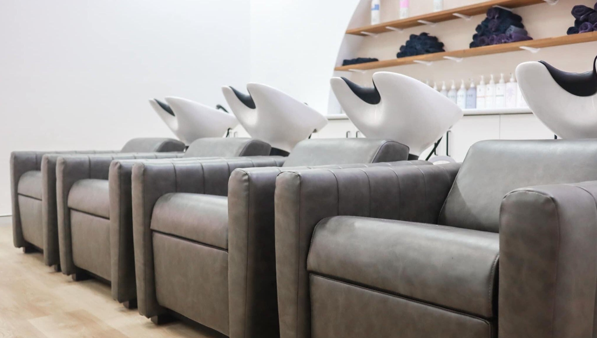 Modern hair washing station at Lily Me Red IPSWICH, North Ipswich, Queensland, AU.