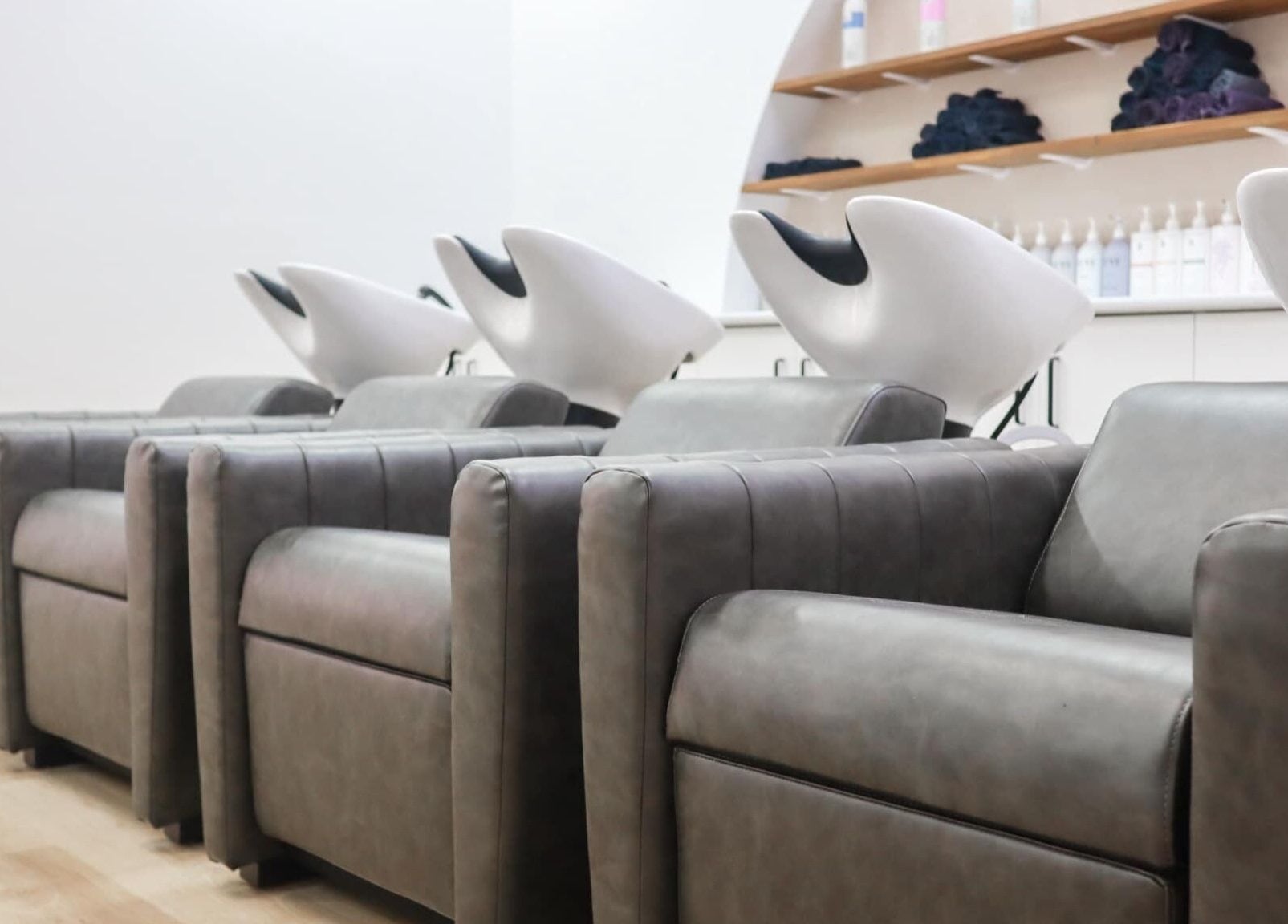 Modern hair washing station at Lily Me Red IPSWICH, North Ipswich, Queensland, AU.