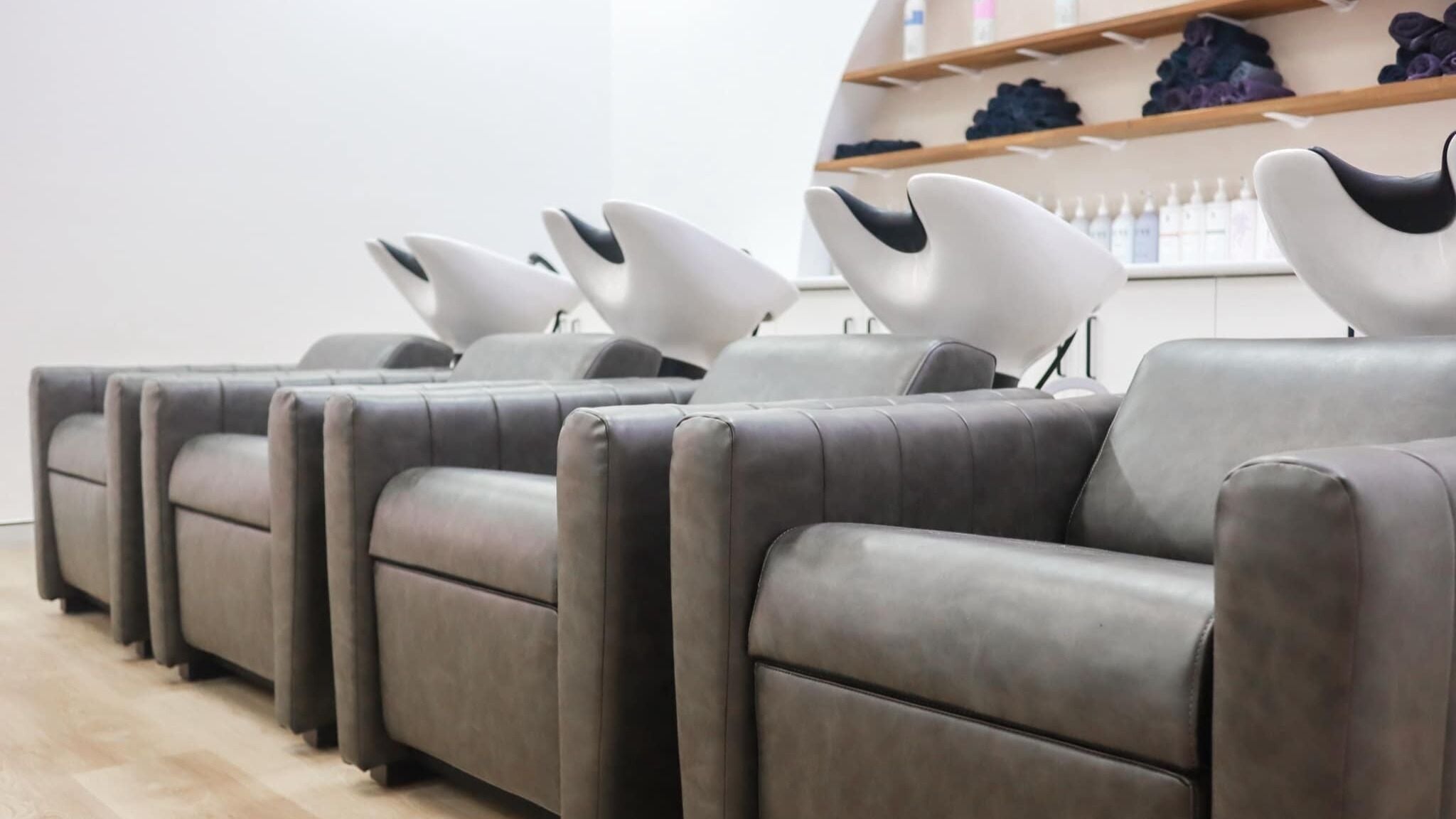 Modern hair washing station at Lily Me Red IPSWICH, North Ipswich, Queensland, AU.