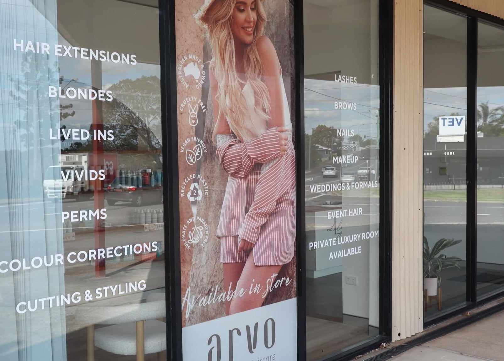 Lily Me Red IPSWICH salon exterior in North Ipswich, Queensland, AU showcasing services like hair extensions.