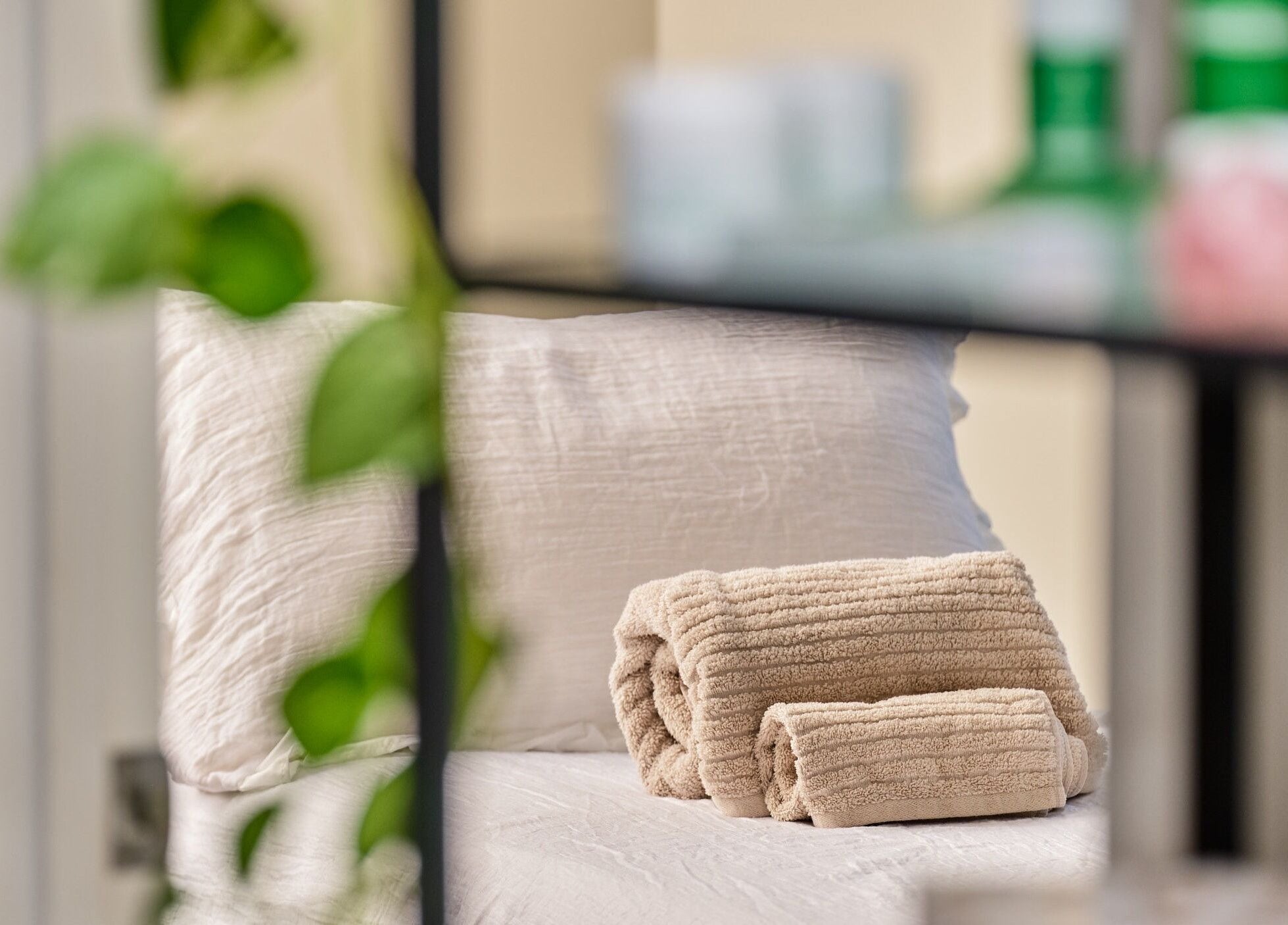 Cozy massage bed with towels at My Balance Massage, Withers, Western Australia, AU.