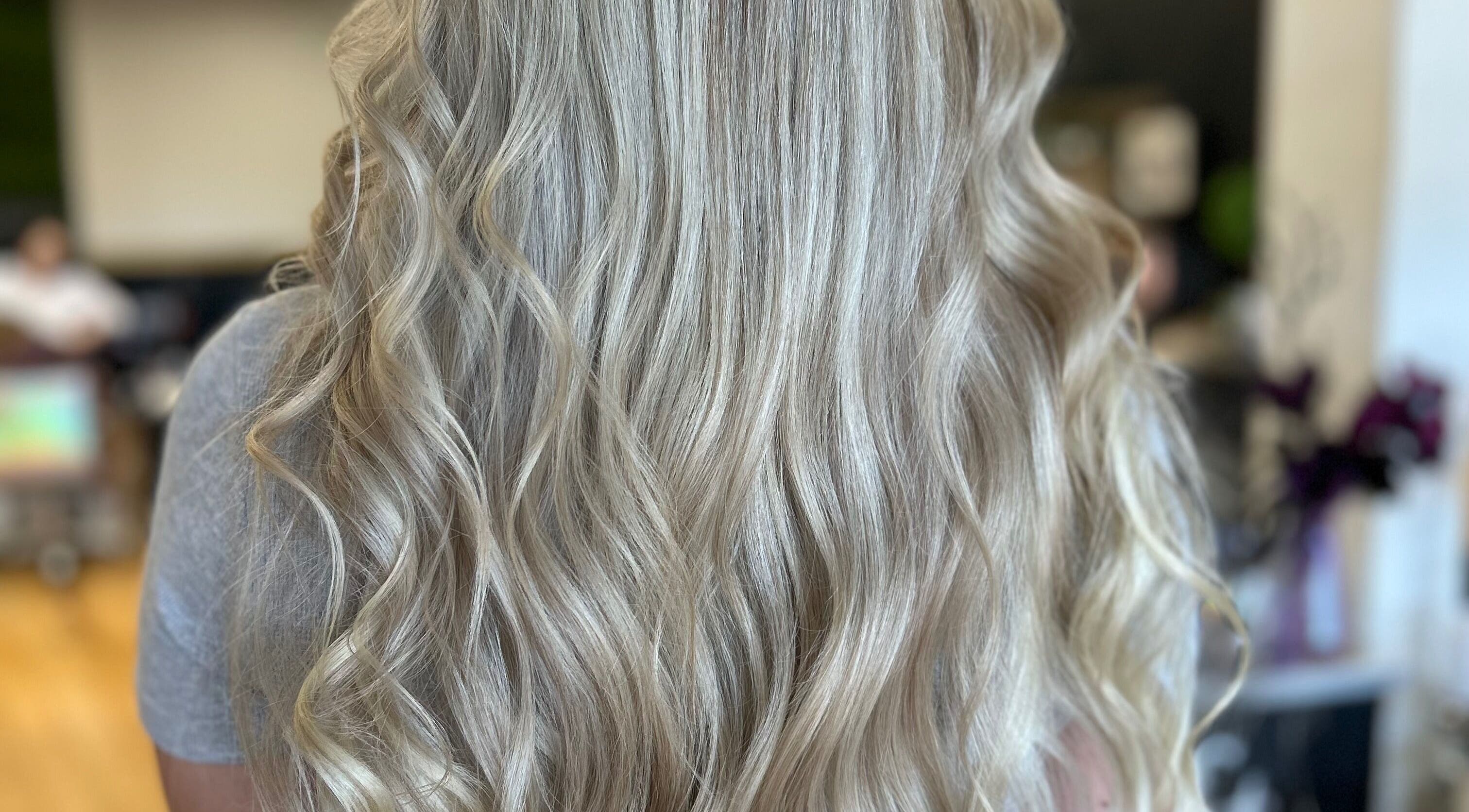 Blonde wavy hair styled at The Craft Salon by Tara Lauren in New Smyrna Beach, Florida, US.