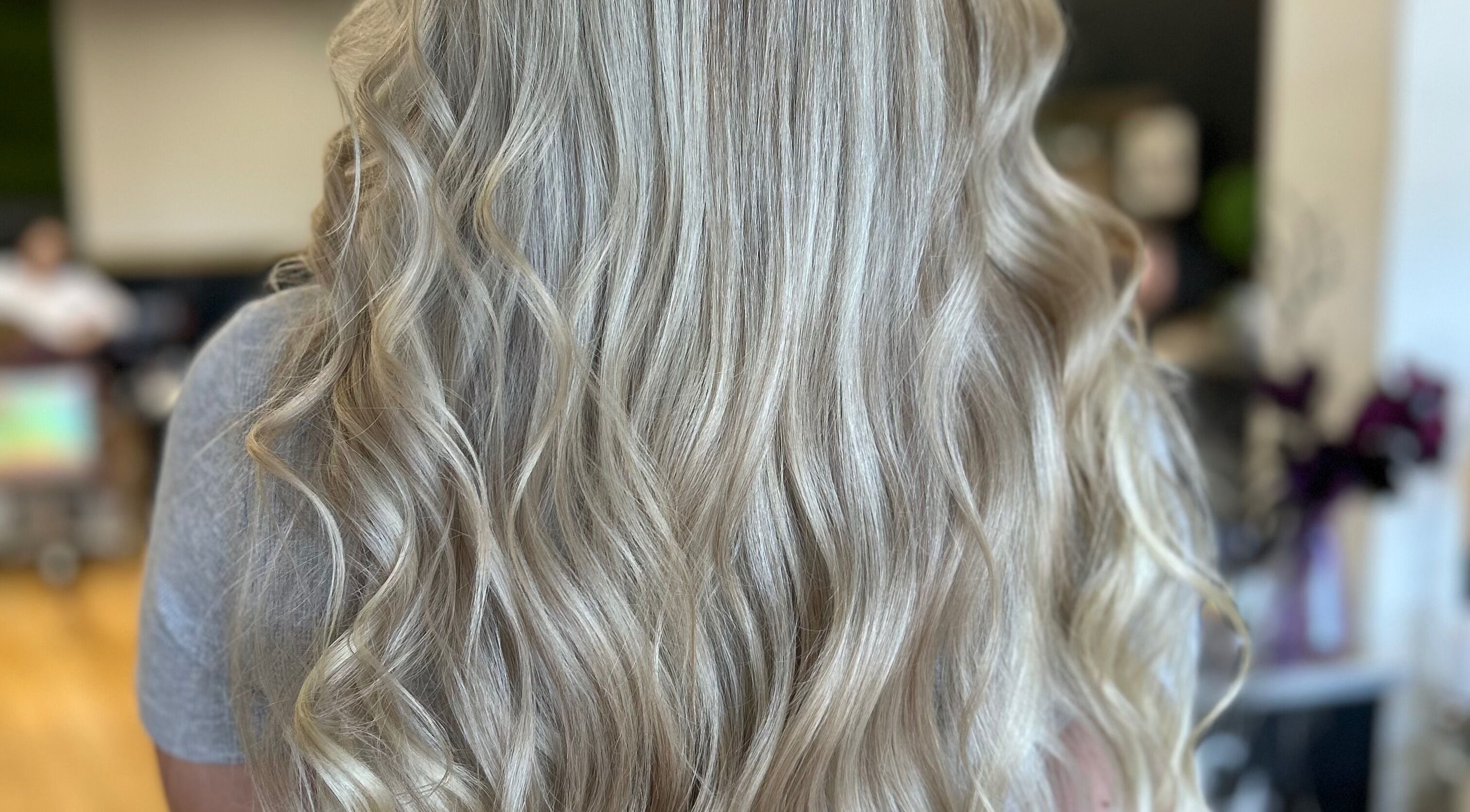 Blonde wavy hair styled at The Craft Salon by Tara Lauren in New Smyrna Beach, Florida, US.