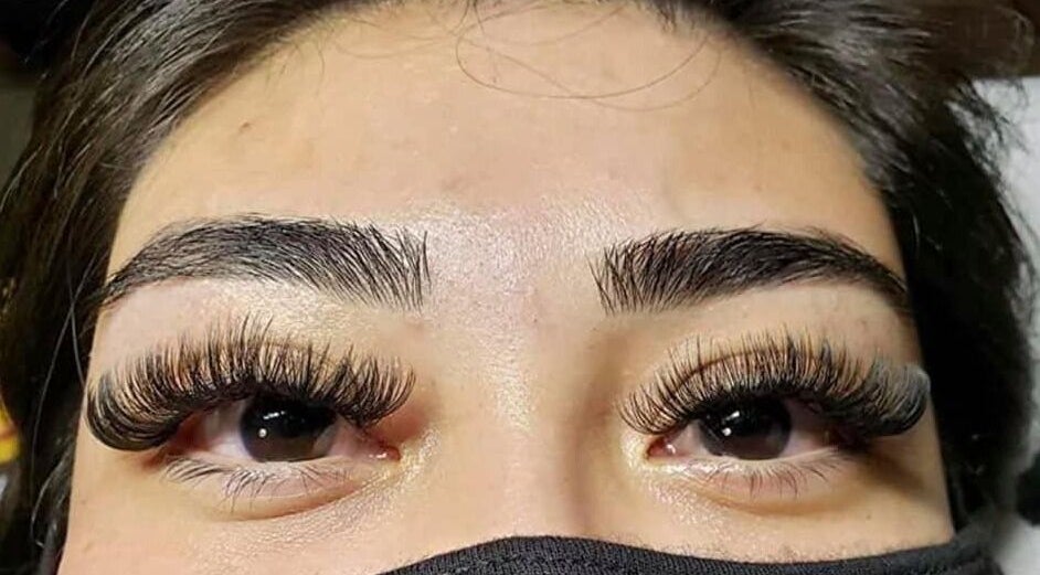 Close-up of expertly styled lashes at The Craft Salon by Tara Lauren in New Smyrna Beach, Florida, US.