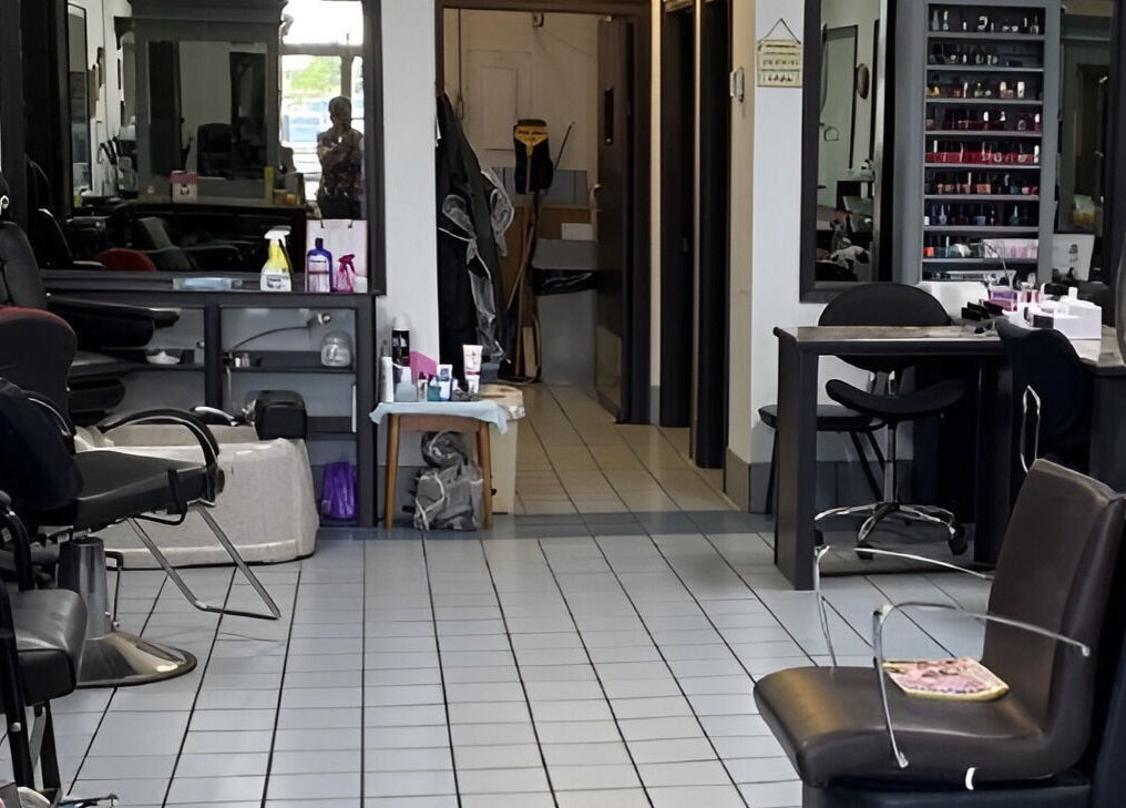 Interior of Razors Edge Hair Salon, modern and inviting space in Hattiesburg, Mississippi, US.