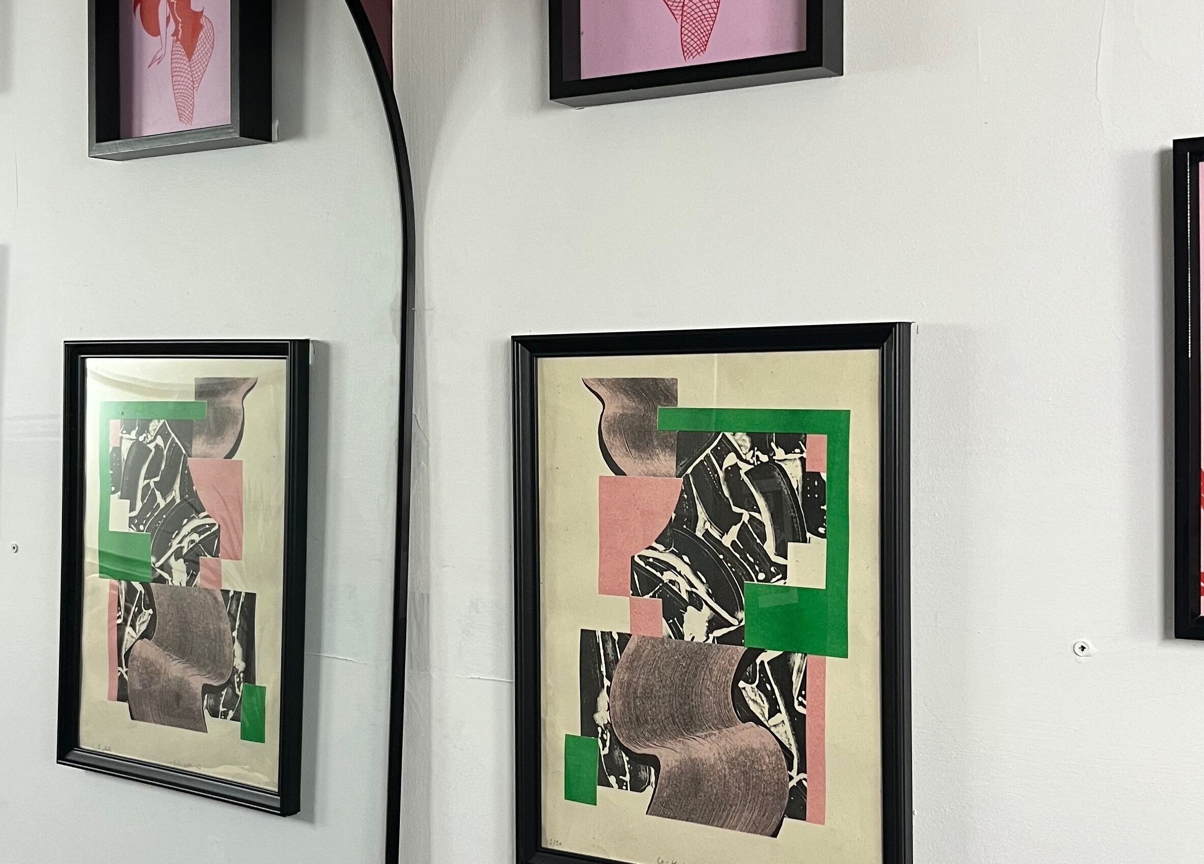 Modern art wall display at Kath Mulhall Brows in Dublin, County Dublin, IE.