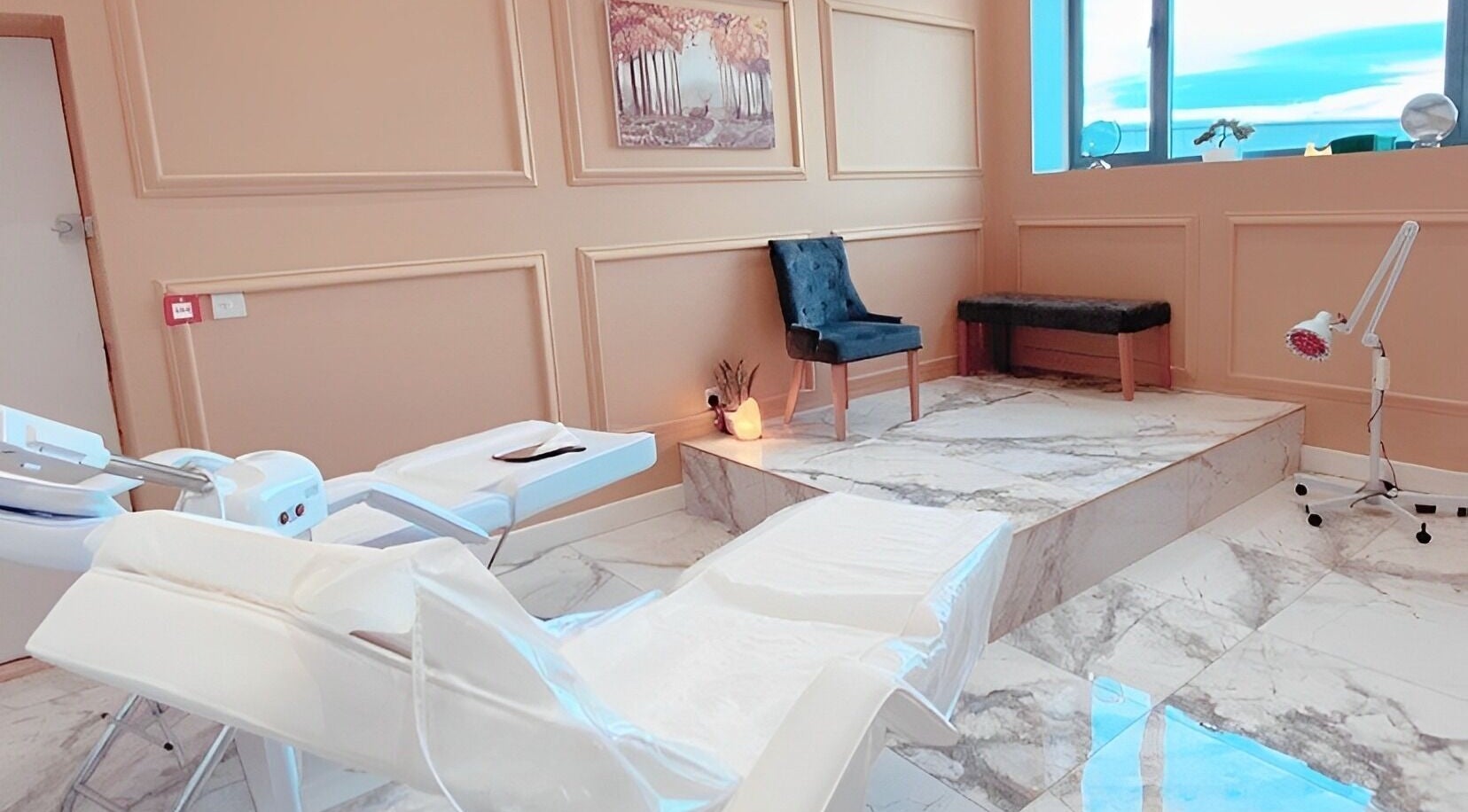 Elegant and serene treatment room at Atlas Cosmetics Clinic - Lytham St Annes, Lytham St Anne’s, England, GB.