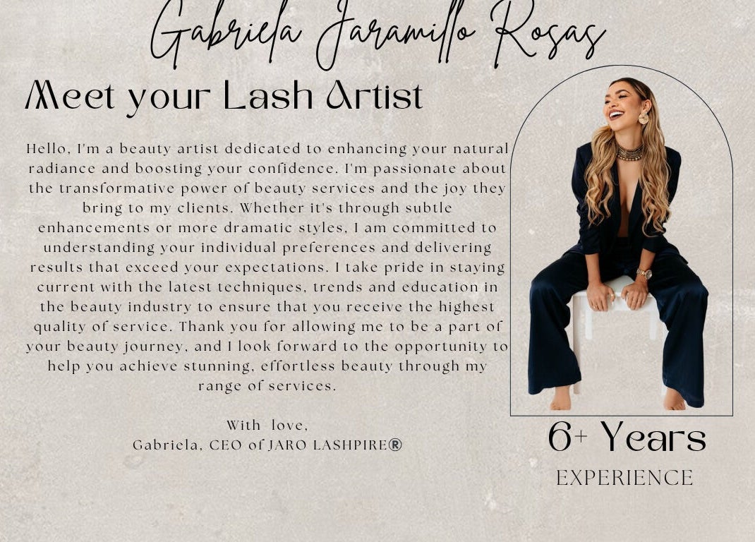 Meet your lash artist at JARO LASHPIRE®️, Yuba City, California. Enhance your beauty with expert services.