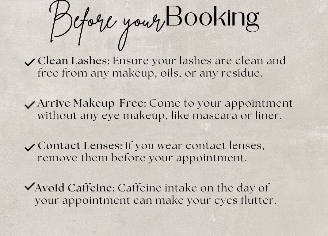 Preparation tips at JARO LASHPIRE®️ in Yuba City, California, US. Clean lashes and arrive makeup-free.