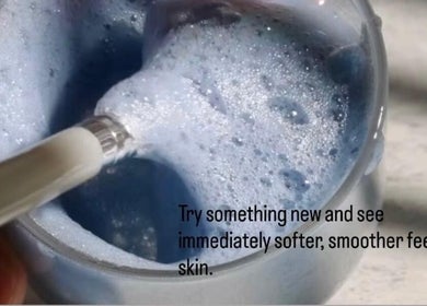 Luxurious blue foamy skin treatment at Skin & Beauty Treatments, Coventry, GB for smoother skin.