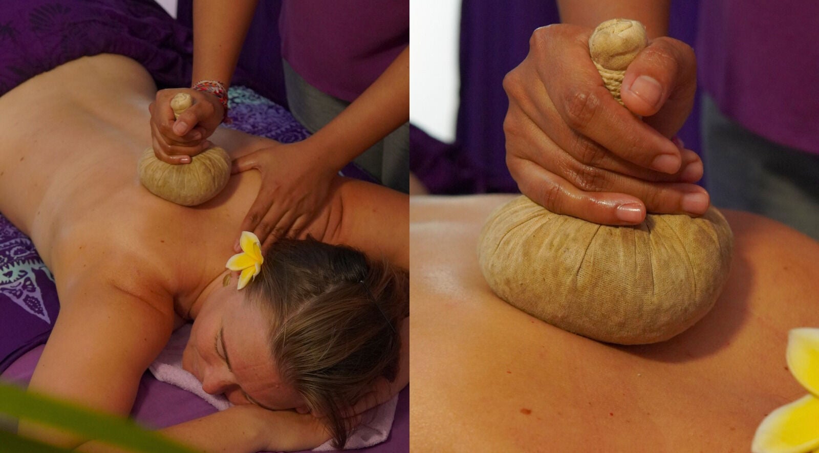 Herbal massage at Yogi Spa in Bali, Bali, ID, showcasing relaxation and wellness.