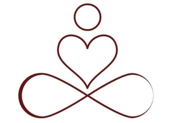 Elegant heart-shaped logo symbolizing wellness at The Holt Wellness, Exeter, England, GB.