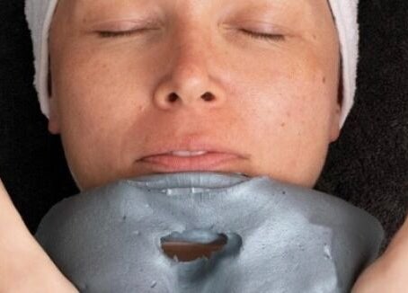 Facial treatment at Beauty by Caroline, Silsoe, England, GB showing a relaxing mask experience.
