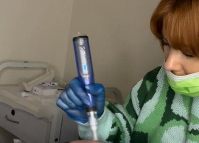 Beauty treatment in progress at That Glow, Melbourne, Victoria, AU. Aesthetician focused on skin care.