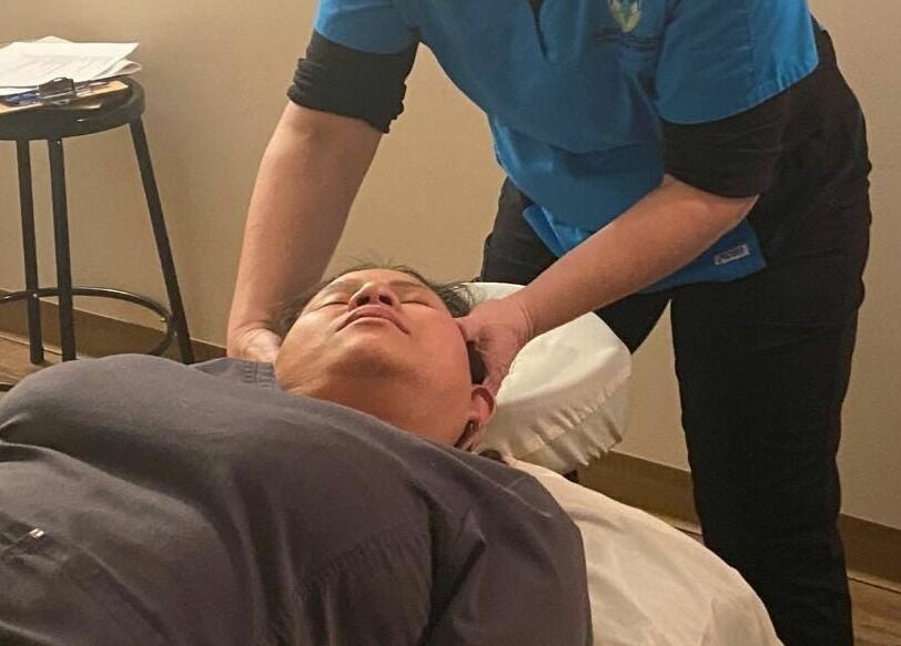 Relaxing massage at Wisdom Health Holistic Wellness Center in Wainwright, Alberta, CA.