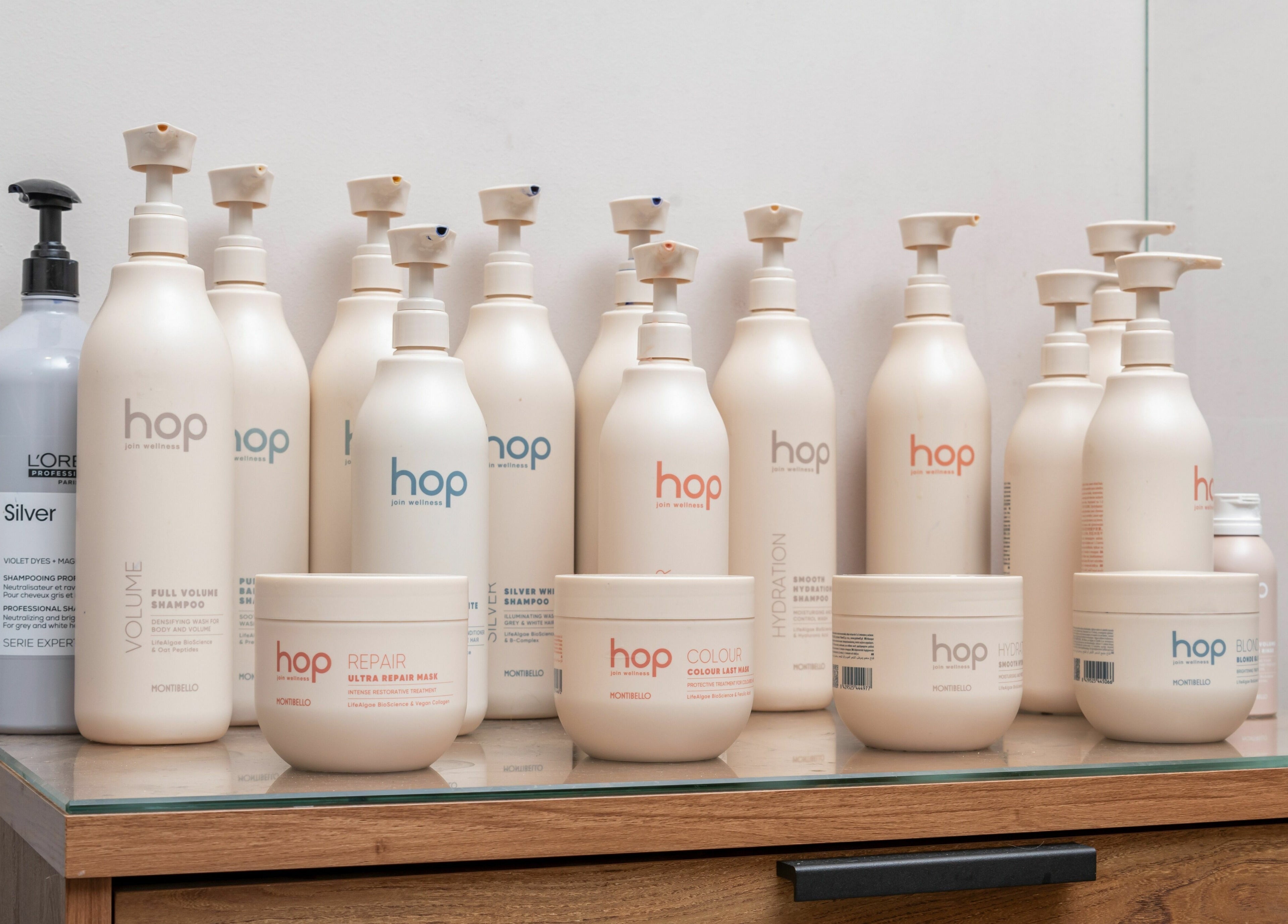 High-end beauty products at Elcot Park Retreat, Newbury, England, GB, showcasing wellness care options.