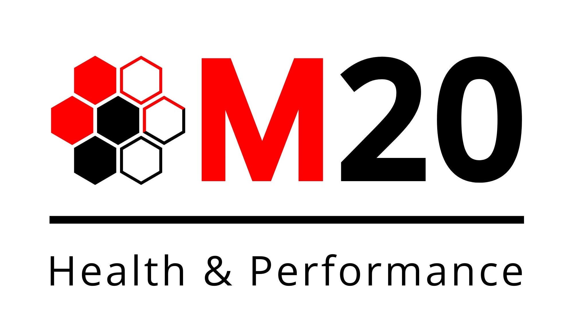 Logo of M20 Health & Performance @ MPC in Heald Green, England, GB with hexagonal design.
