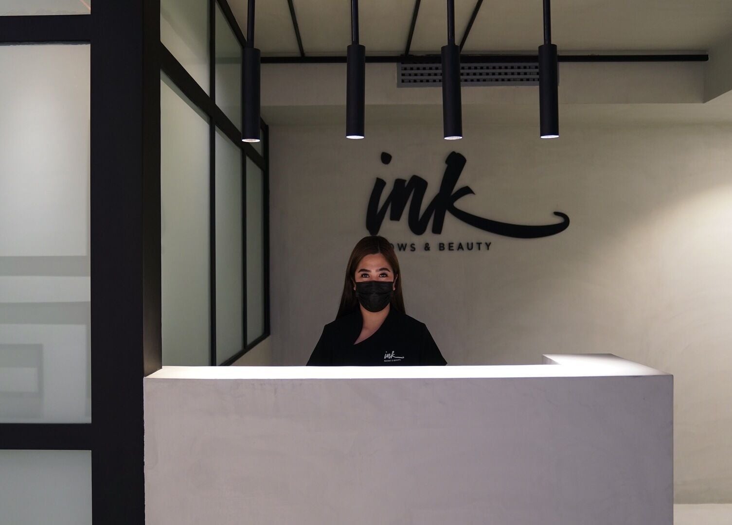 Receptionist at Ink Brows and Beauty - Riyadh, located in Riyadh, Riyadh Province, SA, ready to assist clients.