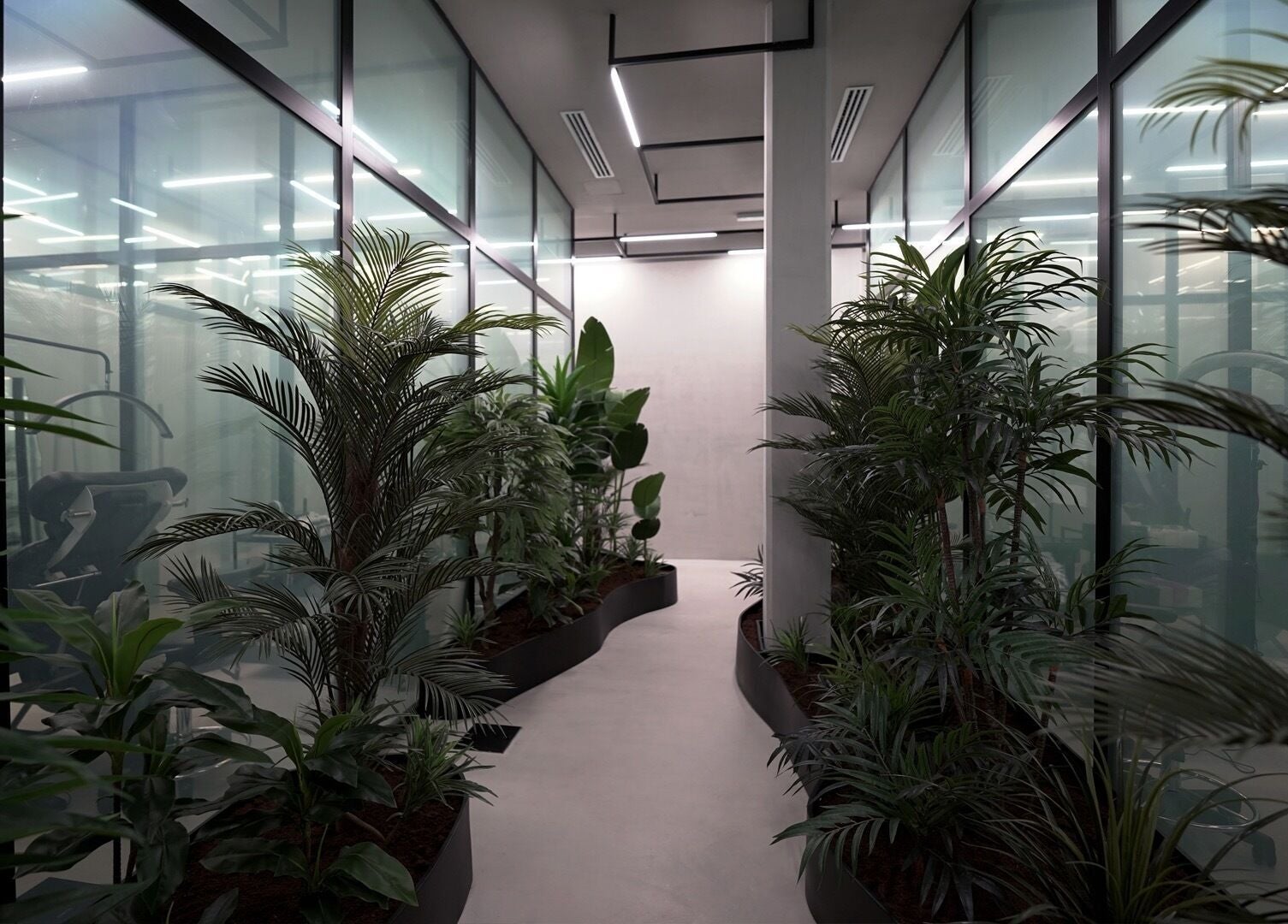 Ink Brows & Beauty - Khobar offers a serene corridor with lush plants in Al Khobar, Eastern Province, SA.