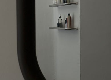 Sleek product shelves at Cuttlefish Eco Salon - Worthing in Worthing, England, GB.