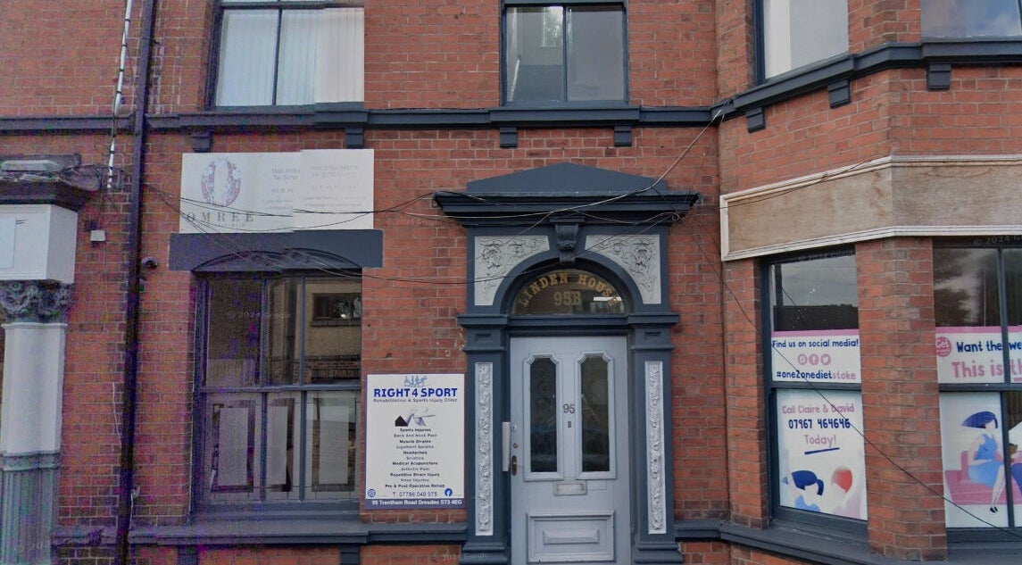 Front entrance of Omree Laser and Aesthetics in Stoke-on-Trent, England, GB.