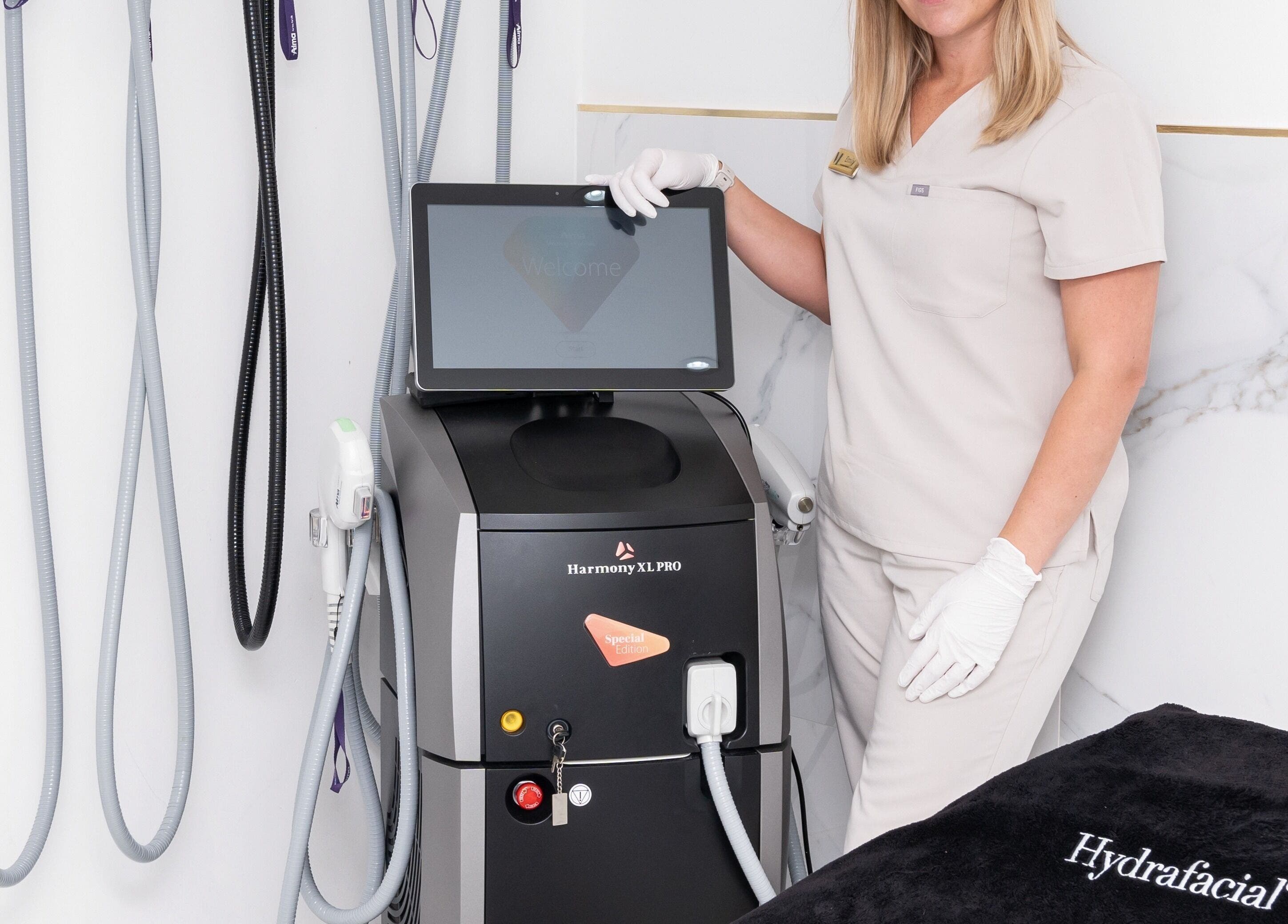 Professional at Mediface Medical Aesthetics and Skin Clinic, Doncaster, England, GB with Harmony XL Pro machine.