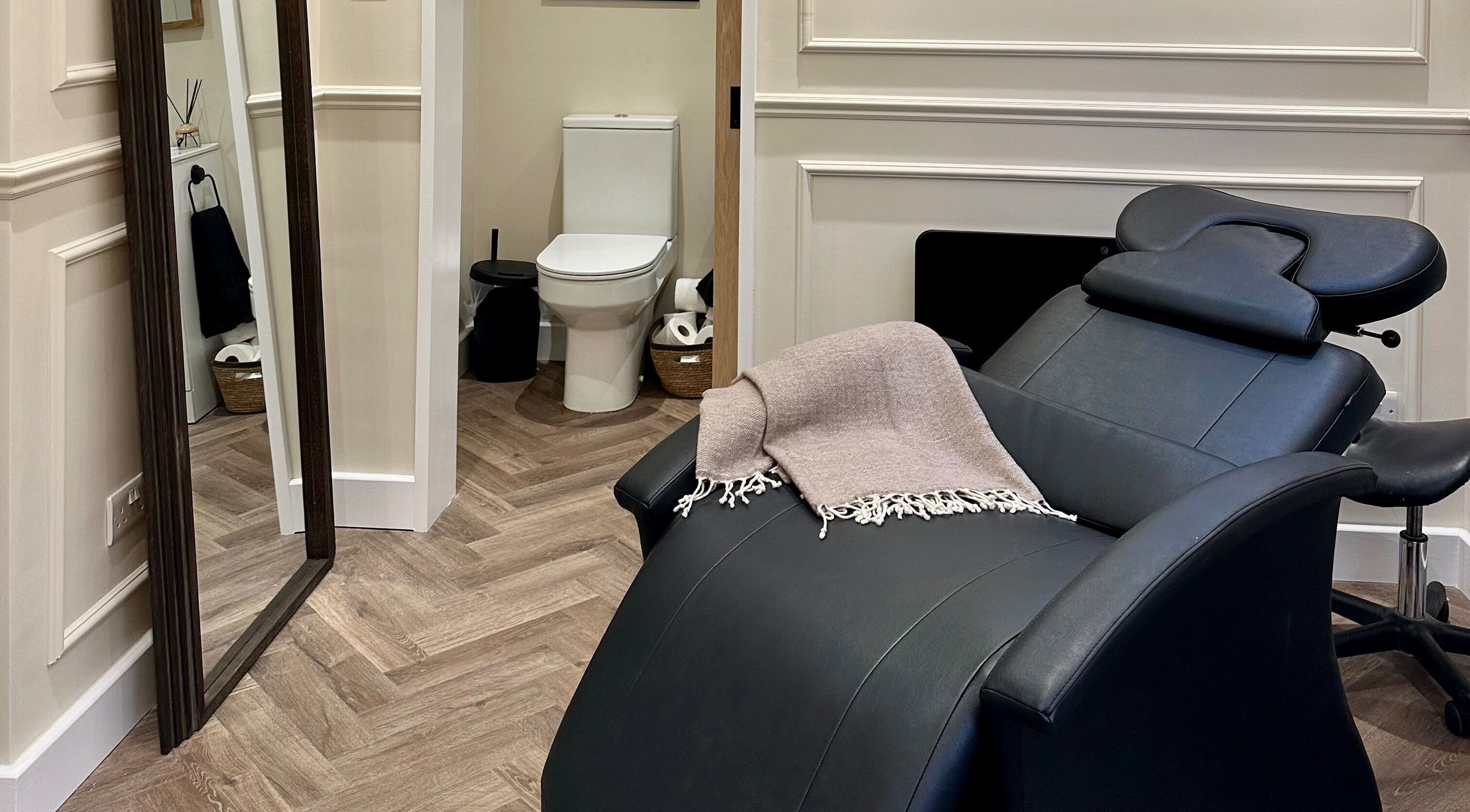 Luxurious reclining chair at Blush - Beauty, Ripley, England, GB, offering premium relaxation.