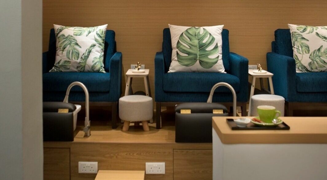 Relaxing pedicure chairs at Painted Nail Bar at River Valley, Singapore, Singapore, SG offer luxurious comfort.