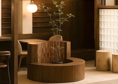 Elegant seating area at Painted Nail Bar at The Cathay Lvl 6, Singapore, Dhoby Ghaut, SG.