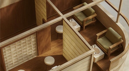 Inviting nail care area at Painted Nail Bar at The Cathay Lvl 6, Singapore, Dhoby Ghaut, SG.