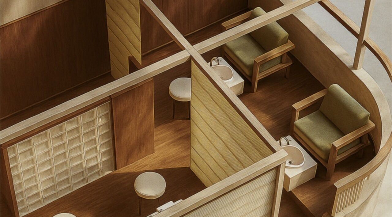 Inviting nail care area at Painted Nail Bar at The Cathay Lvl 6, Singapore, Dhoby Ghaut, SG.