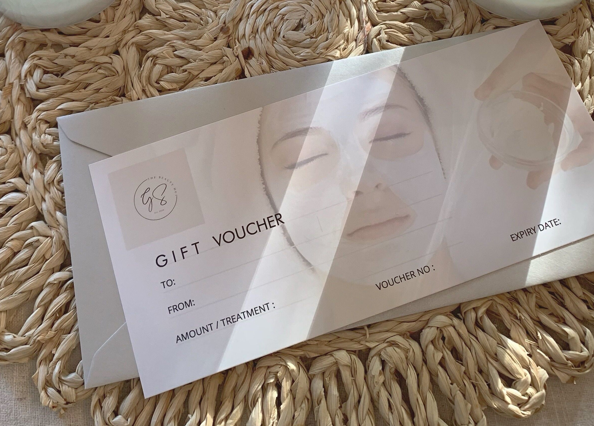 Gift voucher from The Beauty Hut, Wivelsfield Green, England, GB offering facial treatment.