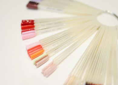 Nail color swatches at Decipher Hair Studio, Cebu City, Central Visayas, PH.