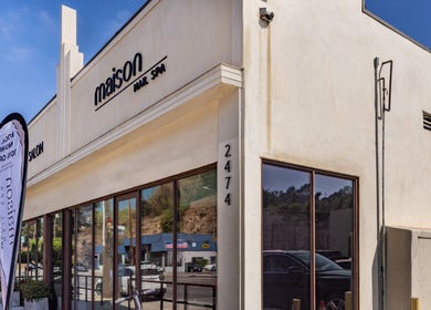 Exterior view of Maison Nail Spa Silverlake in Los Angeles, California, US with modern architecture.