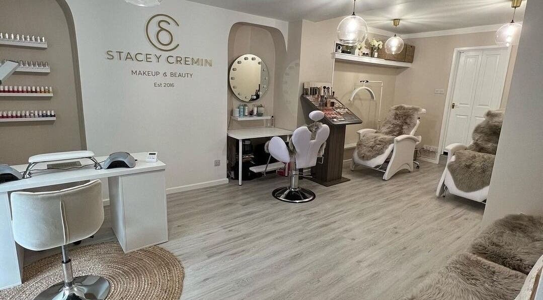 Modern, elegant beauty salon interior at Brooke Patterson Nails & Beauty, Falmouth, England, GB.